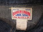 JOE McCOY ジョーマッコイ 8 HOUR UNION WORK SHIRT 長袖 シャツ ワークシャツ 綿100％ インディゴブルー サイズ14 メンズ (TP-828)