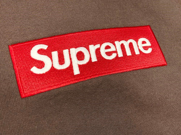 シュプリーム SUPREME Box Logo Crewneck Brown 22AW ボックス ロゴ クルーネック プルオーバー トレーナー スウェット ロゴ ブラウン Lサイズ 101MT-2000