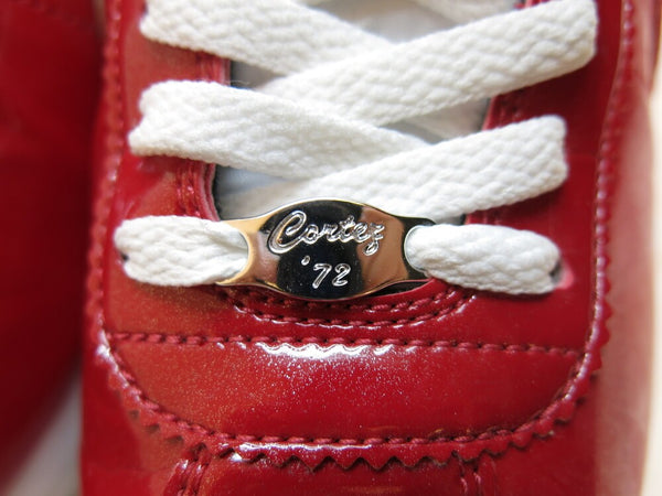 NIKE CORTEZ BASIC PREM QS ナイキ コルテッツ ベイシック プレミアム GYM RED/GYM RED-WHITE-METALLIC SILVER-BLACK レッド 赤 箱付き エナメル スニーカー 靴 シューズ メンズ サイズ28.5cm 819721-600 (SH-517)