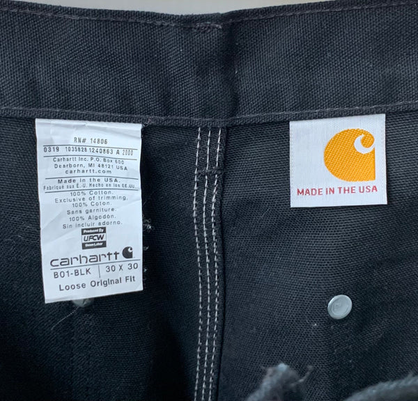 カーハート Carhartt ダブルニー ダック生地 ワークパンツ ボトムスその他 ロゴ ブラック 201MB-492