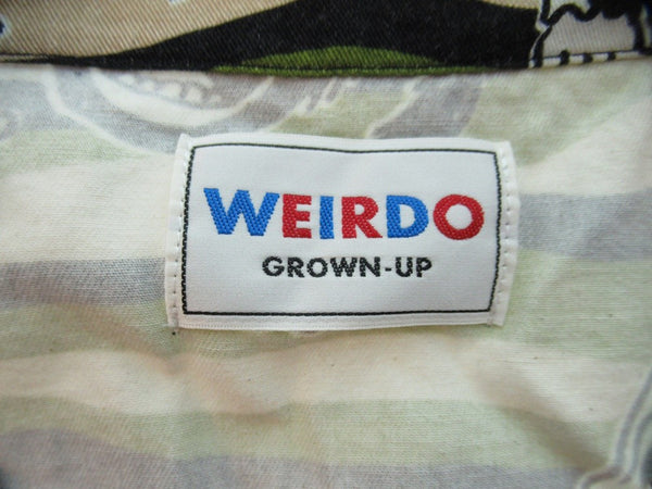 WEIRDO ウィアード WIBITZER - L/S SHIRTS コットンシャツ 長袖シャツ 薄手ジャケット 総柄 グリーン系 緑 メンズ サイズS  WRD-18-SS-16 (TP-865)