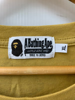 ア ベイシング エイプ A BATHING APE 1st camo college Tee クルーネック ベージュ 001CSG801001X Tシャツ カモフラージュ・迷彩 イエロー LLサイズ 201MT-1155