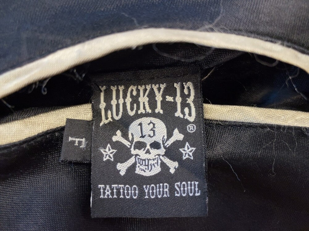 LUCKY13 ラッキー サーティーン 薄 ジャケット スカジャン スカル 刺繍