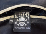 LUCKY13 ラッキー サーティーン 薄 ジャケット スカジャン スカル 刺繍 リバーシブル ブラック レディース フリー