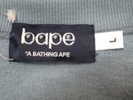 A BATHING APE ア ベイシング エイプ BAPE ベイプ スウェット ワンポイント ブルー サイズL メンズ (TP-584)