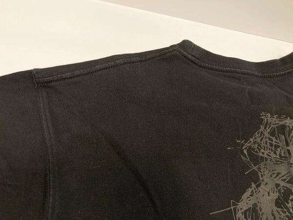 ヨウジ ヤマモト YOHJIYAMAMOTO POUR HOMME × NEW ERA S/S YY PRINT COTTON TEE Black 黒 半袖 サイズ 4 Tシャツ ロゴ ブラック 101MT-2087