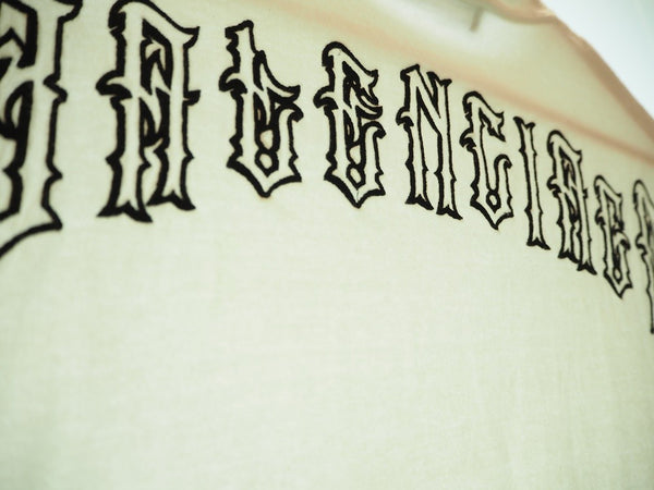 バレンシアガ BALENCIAGA オーバーサイズ 半袖カットソー バックロゴ 白 Tシャツ 刺繍 ホワイト Sサイズ 101MT-214