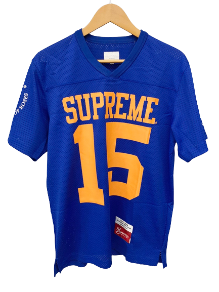 supreme フットボールシャツ　青