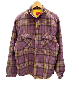 シュプリーム SUPREME Pile Lined Plaid Flannel Shirt Dusty Purple 18FW 紫 シャツ ジャケット 長袖シャツ チェック パープル Lサイズ 101MT-2067