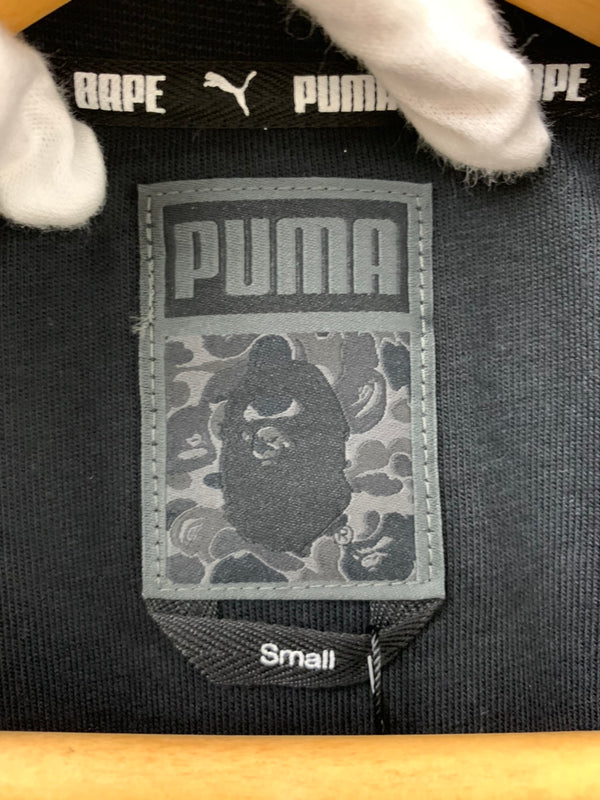 アベイシングエイプ A BATHING APE × プーマ PUMA Bape Logo SS Tee ロゴ Tシャツ カモフラージュ・迷彩 ブラック Sサイズ 201MT-1122