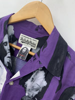 ワコマリア WACKO MARIA ボブ・マーリー Bob Marley アロハシャツ ハワイアンシャツ 半袖シャツ プリント パープル Sサイズ 201MT-647