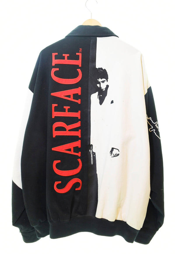 JH DESIGN ジェーエイチデザイン 90s SCARFACE Racing Jacket スカーフェイス レーシングジャケット ジャケット 刺繍 ブラック 6Lサイズ 103MT-153