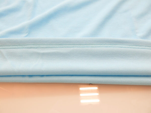 A BATHING APE トップス Tシャツ 半袖 ブルー 水色 バックロゴ BAPE ポリエステル100％ 袋付き タグ付き メンズ サイズL (TP-897)