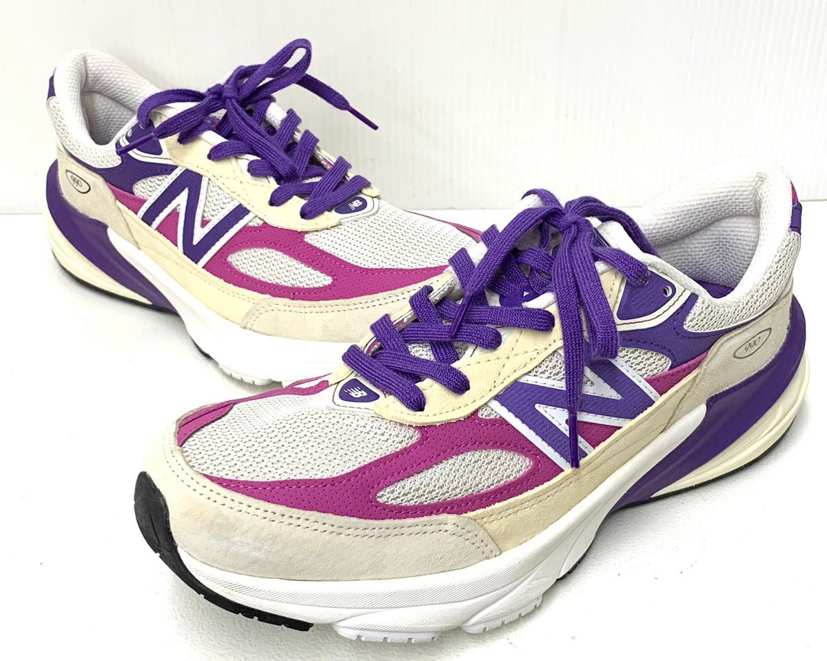 ニューバランス new balance 990v6 オフホワイト&パープル Made in USA U990TD6 メンズ靴 スニーカー ロゴ  パープル 26cm 201-shoes530