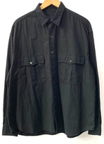 ポータークラシック PORTER CLASSIC ロールアップシャツ ROLL UP SHIRT 長袖シャツ 無地 ブラック Mサイズ 201MT-1850