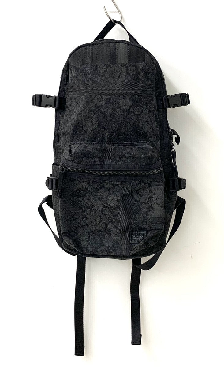 ポーター PORTER ヴァーヴ VERVE 花柄 DAYPACK デイパック バッグ メンズバッグ バックパック・リュック 総柄 ブラック  201goods-103