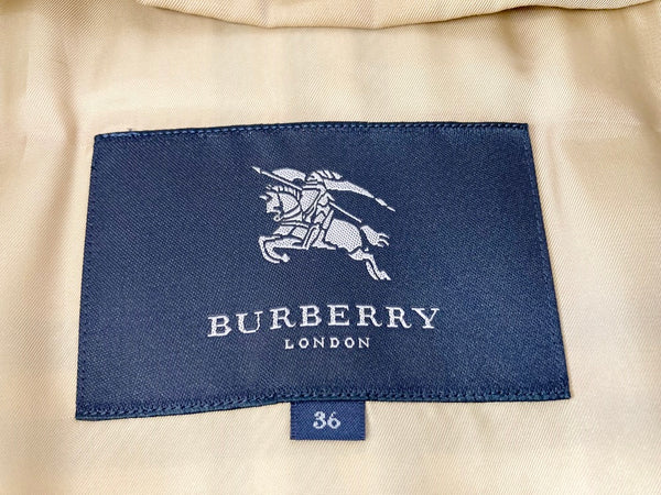 バーバリー Burberry BURBERRY LONDON トレンチコート ライナー ノバチェック ロングコート ベージュ系 サイズ36 日本製  FRD87-195-51 ジャケット チェック ベージュ サイズ36 101LT-74