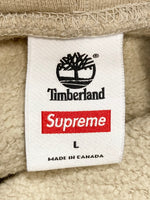 シュプリーム SUPREME Timberland Hooded Sweatshirt 21FW  ベージュ系 フード プルオーバーパーカー  スウェット ロゴ ベージュ Lサイズ 101MT-1811