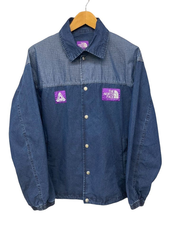 ノースフェイス THE NORTH FACE PURPLE LABEL PALACE SKATEBOARDS Indigo Ripstop Coach Jacket パレス コーチジャケット インディゴ 上着 NP2121N ジャケット ロゴ ネイビー Mサイズ 101MT-1121