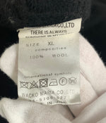 ワコマリア WACKO MARIA GUILTY PARTIES ウール ニット 日本製 セーター ワンポイント ブラック LLサイズ 201MT-1460