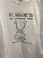 バンドTシャツ BAND-T 90s～00s ヴィンテージTシャツ DANIEL JOHNSTON ダニエル ジョンストン 「Hi HOW ARE YOU」  白 トップス クルーネック ミュージックTee  Tシャツ プリント ホワイト 101MT-1827