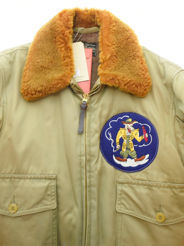 リアル・マッコイ THE REAL McCOY'S TYPE B-10 flight jacket フライトジャケット カーキ MJ8111 36 ジャケット 刺繍 カーキ 103MT-61