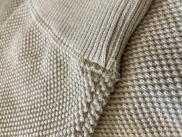 クレプスキュール crepuscule crepuscule MOSS STITCH CARDIGAN モスステッチカーディ 17AW 襟付き ニットブルゾン KNIT BLOUSON カーディガン ベージュ Made in JAPAN サイズ2 1703-003 カーディガン 無地 ベージュ 101MT-703