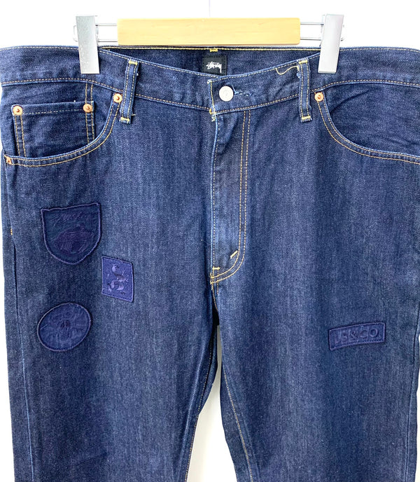 ステューシー STUSSY リーバイス LEVIS Wネーム SS505 パッチワーク デニム ロゴ ブルー 201MB-413