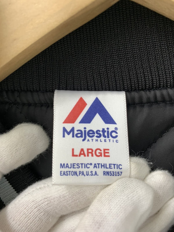 マジェスティック Majestic ブルゾン スタジャン ジャケット 刺繍 ブラック Lサイズ 201MT-577