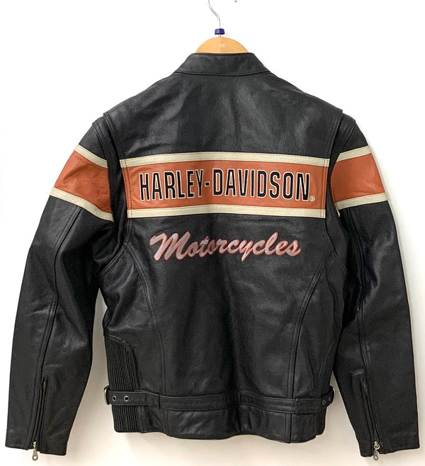 ハーレーダビッドソン HARLEY DAVIDSON レザージャケット ジャケット ロゴ ブラック Mサイズ 201MT-1781