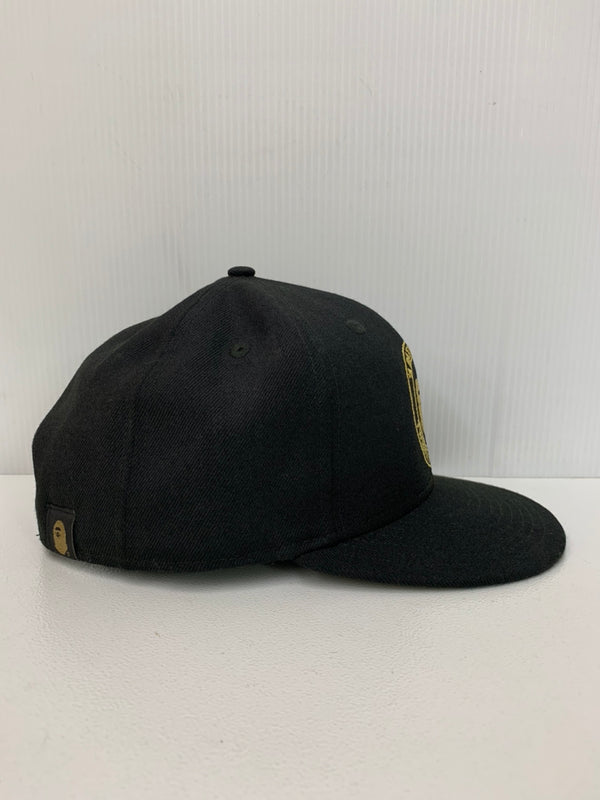 【中古】ア ベイシング エイプ A BATHING APE × ニューエラ NEW ERA × 24カラッツ 24Karats ウール 帽子 メンズ帽子 キャップ 刺繍 ブラック 201goods-130