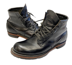 レッドウィング RED WING BECKMAN ROUND BOOTS ベックマンラウンドブーツ 黒 レースアップ  9014 メンズ靴 ブーツ ワーク ブラック サイズ8D 101-shoes1315