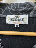 絡繰魂 ジップアップ 龍 刺繍 フード パーカ 刺繍 ブラック Lサイズ 201MT-610