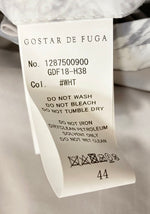 ゴスタールジフーガ GOSTAR DE FUGA 18AW ダウン ジャケット アウター フード ホワイト系 白 グレー系  GDF18-H38 44 ジャケット 総柄 ホワイト 101MT-999