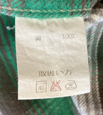 ジェラード JELADO ネルシャツ チェックシャツ グリーン系 緑 ボタン made in JAPAN 長袖 サイズ3 長袖シャツ チェック グリーン 101MT-521