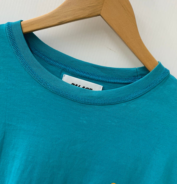 パレス PALACE TEX T-SHIRT クルーネック Tee Tシャツ ロゴ ブルー Mサイズ 201MT-1477