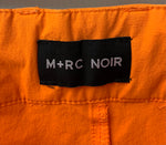 マルシェノア M+RC NOIR 撥水ジップ サイドスリット タクティカルパンツ カーゴパンツ ロゴ オレンジ 201MB-392