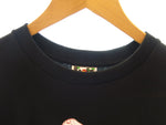 A BATHING APE ア ベイシング エイプ BAPE STA プリント ロゴ シューズプリント Tシャツ 半袖 ブラック 黒 袋付き made in JAPAN 日本製 メンズ サイズL (TP-873)