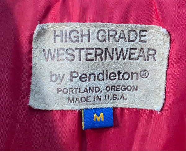 ペンドルトン PENDLETON HIGH GRADE WESTERN WEAR ネイティブ柄  TALONジップ USA製  ジャケット 総柄 ブラウン Mサイズ 201MT-1851