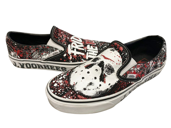 ヴァンズ VANS バンズ FRIDAY THE13TH 13th ペイント Classic Slip On Jason Voorhees Mens クラシックスリップオン シューズ ブラック系 黒 721356 メンズ靴 スニーカー ブラック 27.5cm 101-shoes995