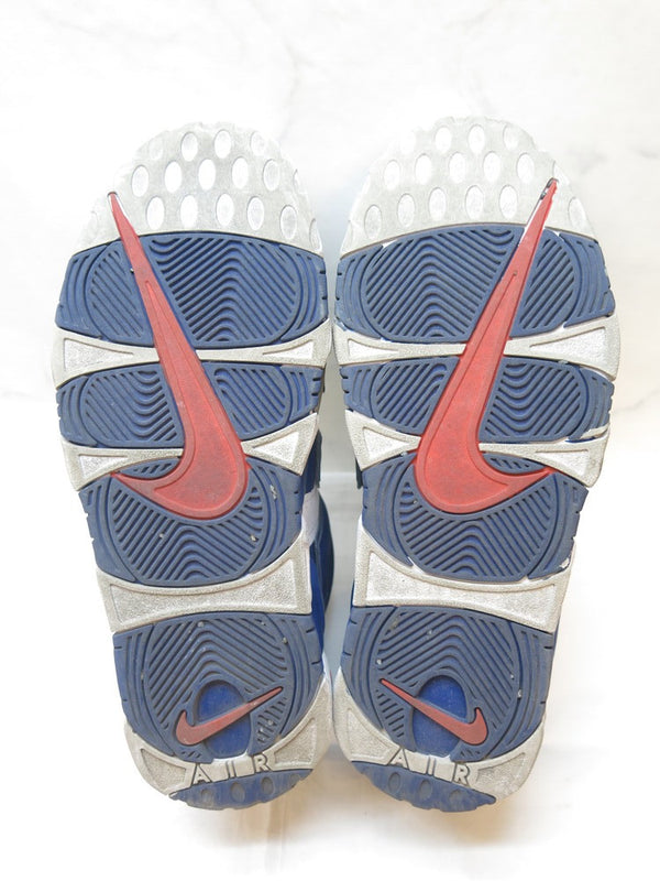 NIKE ナイキ AIR MORE UPTEMPO ´96 KNICKS エアモアアップテンポ モアテン ニックス White Deep Royal Blue ホワイト ディープロイヤルブルー 921948-101 スニーカー 靴 シューズ サイズ28.5cm 箱付き メンズ (SH-316)