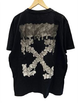 オフホワイト OFF WHITE Off-White 半袖 クルーネック トップス ブラック系 黒  OMAA038S21JER003 Tシャツ プリント ブラック Sサイズ 101MT-1660