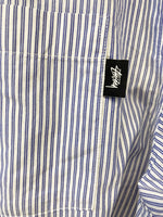 ステューシー STUSSY BIG BUTTON STRIPE SHIRT ビッグボタン ストライプシャツ ブルー系 青 ストライプ ボタン 長袖 シャツ 1110125 XL 長袖シャツ ストライプ ブルー LLサイズ 101MT-994