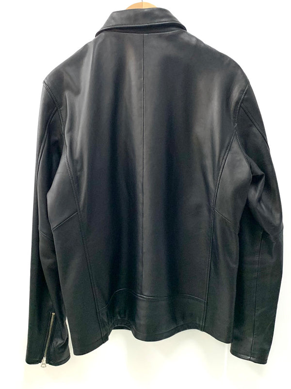ビームス BEAMS B:MING シングルライダース ラムレザー 羊革 ジャケット 無地 ブラック Mサイズ 201MT-1857