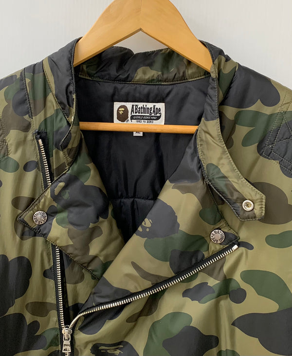 ア ベイシング エイプ A BATHING APE ジップアップ ブルゾン 001HJC801004X ジャケット カモフラージュ・迷彩 カーキ LLサイズ 201MT-1162