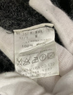 ワコマリア WACKO MARIA クルーネック ケーブル ニット ウール100％ 日本製 15FW-WMK-CB01 セーター 無地 グレー Mサイズ 201MT-1297