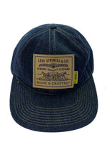 【中古】リーバイス Levi's ポギー POGGY`S デニムキャップ 革パッチ 帽子 メンズ帽子 キャップ ロゴ ブルー 201goods-270