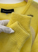 ダニエルパリッロ Daniel Palillo UNISEX KNITWEAR EYE KNIT SWEATER  セーター キャラクター イエロー Mサイズ 201MT-203