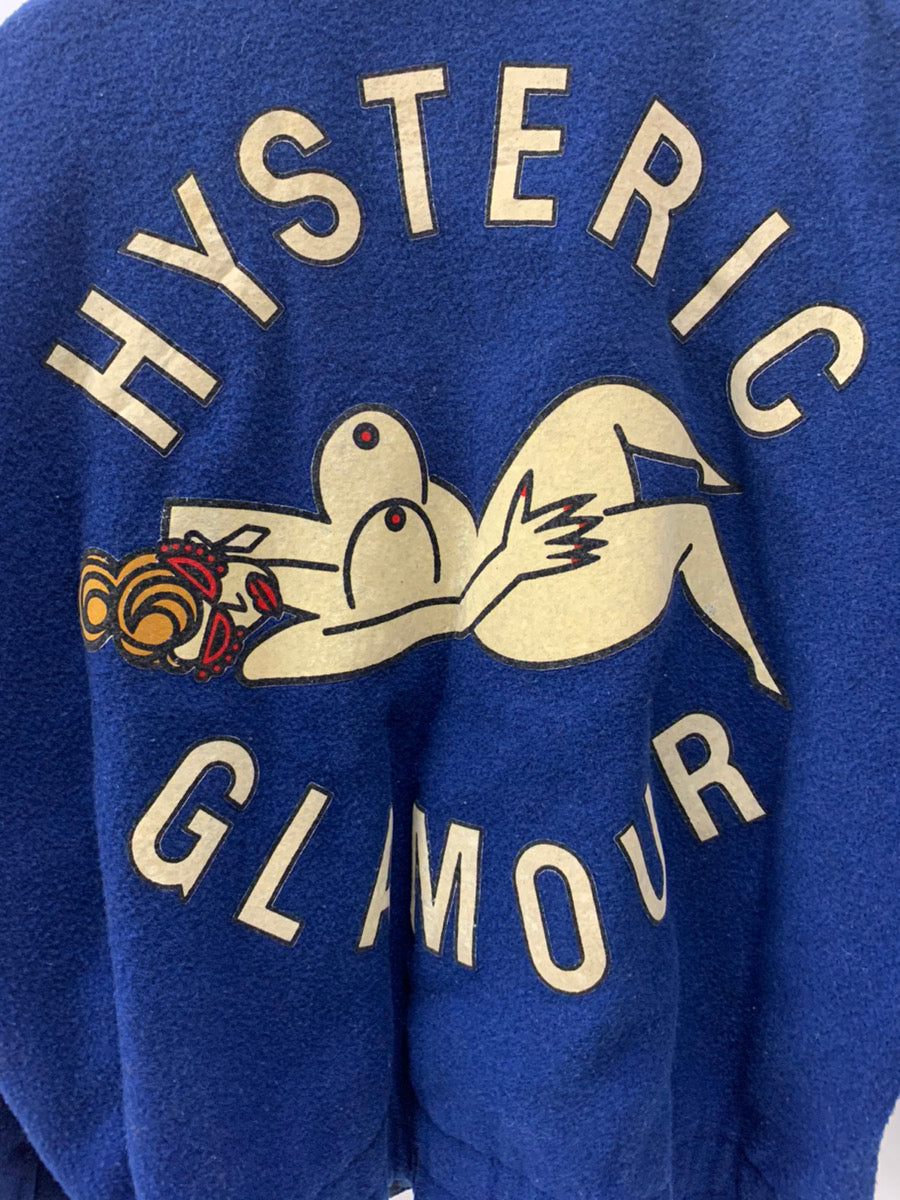 ヒステリックグラマー HYSTERIC GLAMOUR 初期 ウールジャケット Y2K ジャケット ロゴ ブルー 201MT-1844