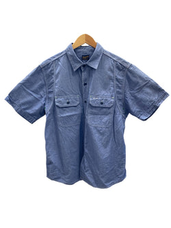 テンダーロイン TENDERLOIN T-CHAMBRAY SHT シャンブレーシャツ 半袖シャツ トップス 日本製 半袖シャツ 無地 ブルー Lサイズ 101MT-1690